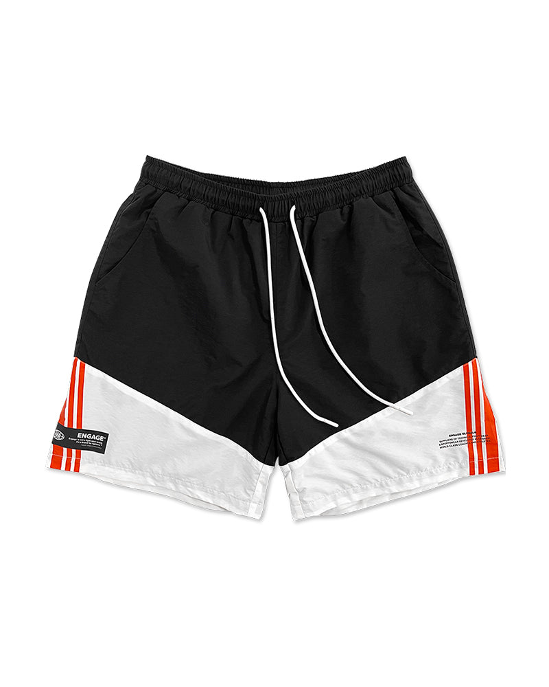 Engage Casual Block Shorts (Black/White)