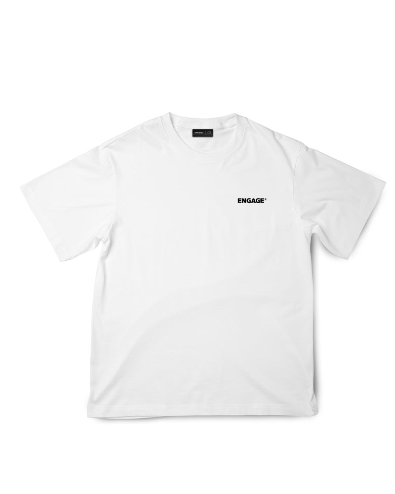 Engage Classic Wordmark Oversized T-Shirt (White)