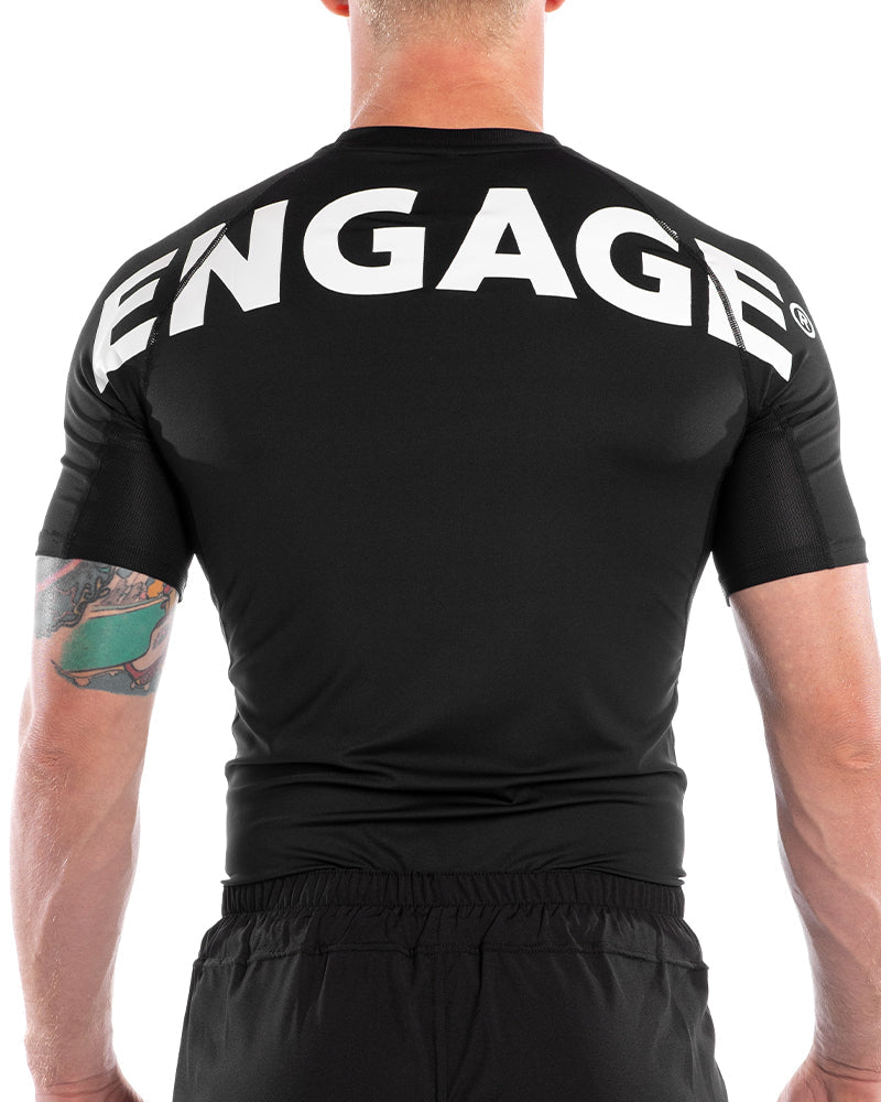 Oversized Wordmark Short Sleeve Rash Guard