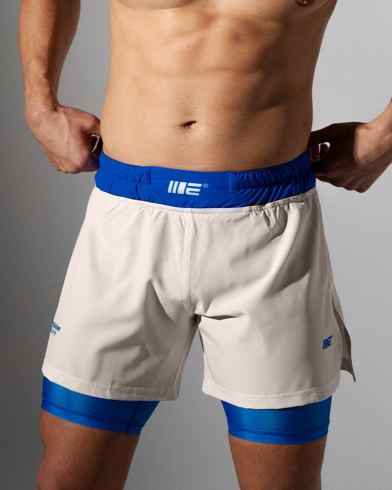 Invictus (Ivory Blue) 2-in-1 Hybrid Shorts
