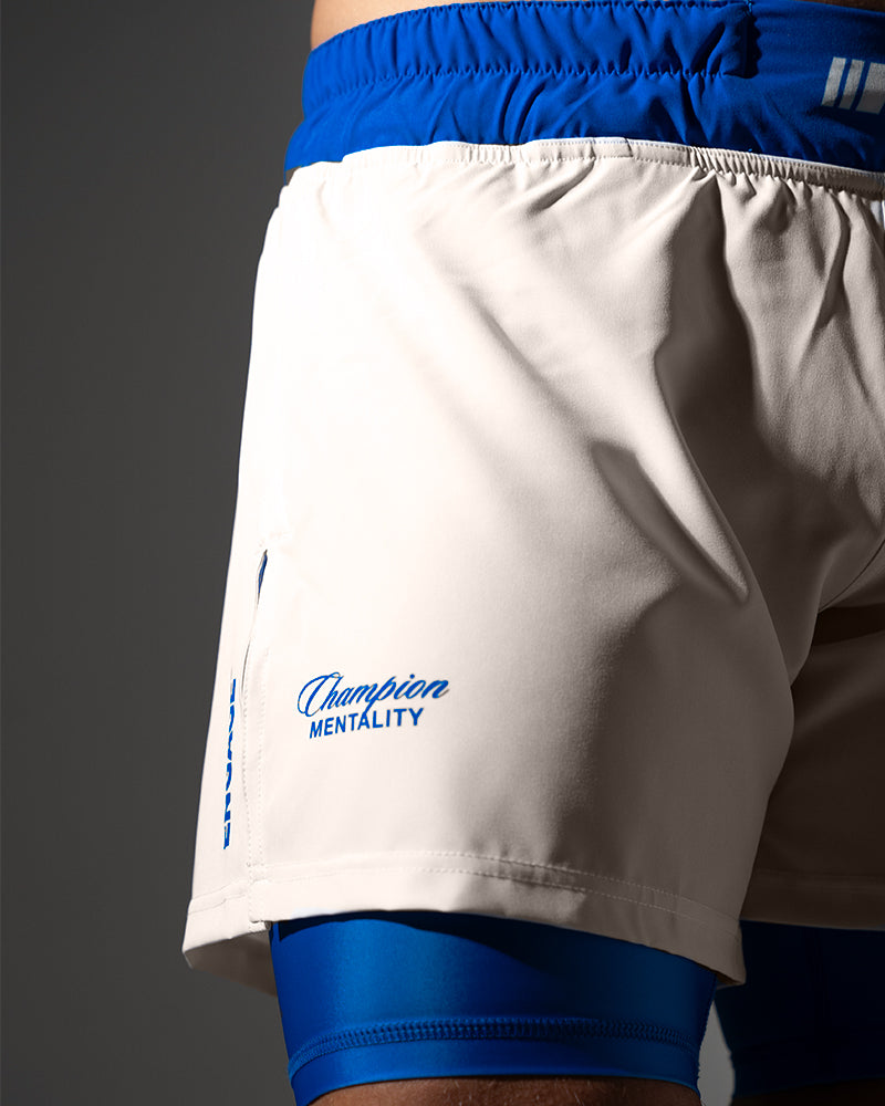 Invictus (Ivory Blue) 2-in-1 Hybrid Shorts