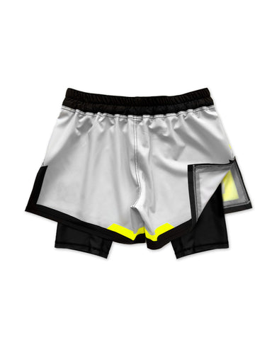 Cool Grey 2-in-1 Fight Shorts