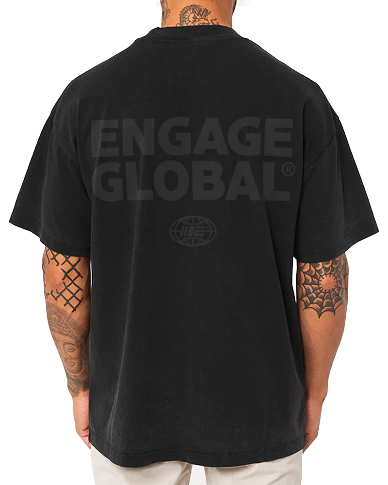Engage Global &#39;Black Out&#39; Oversized T-Shirt