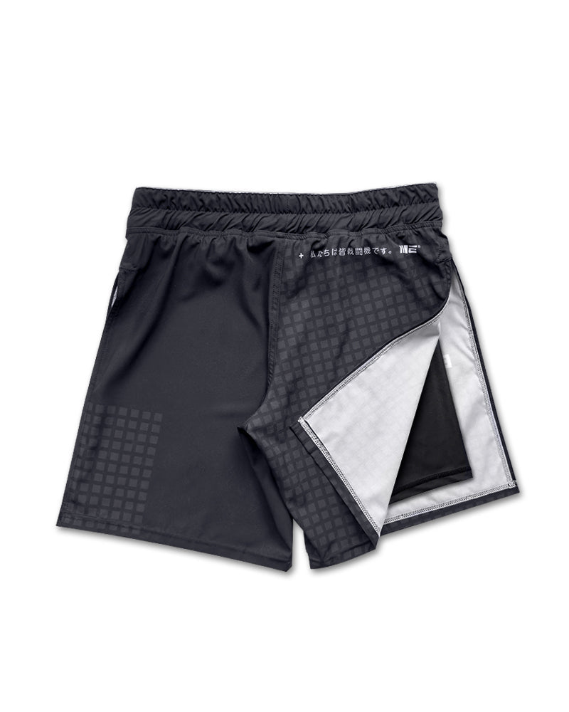 Grid Tech (Black) 2-in-1 Gladiator Shorts
