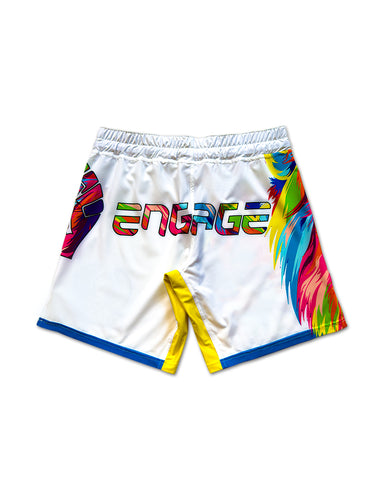 Engage Higher Lion MMA Grappling Shorts White