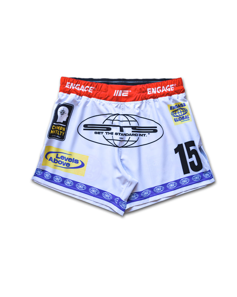 Racer (White) MMA Hybrid Shorts