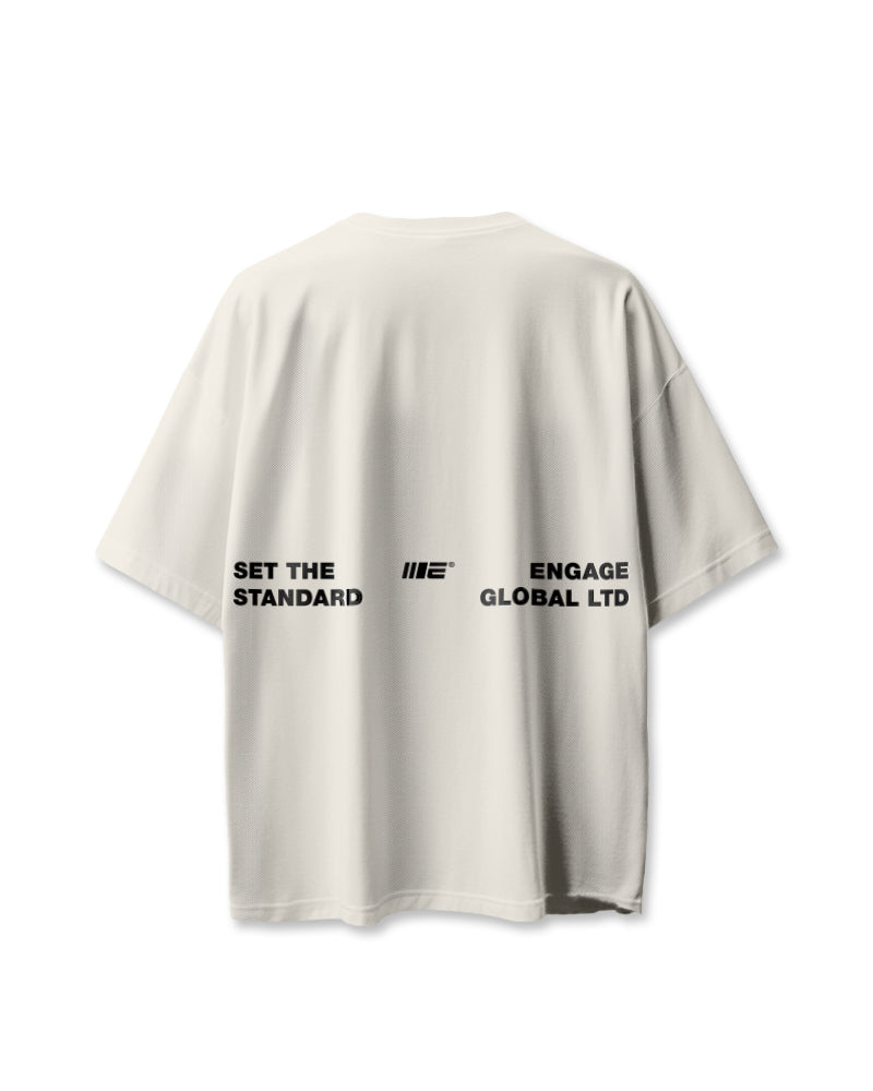 Set The Standard Oversized Training Tee (Off-White)