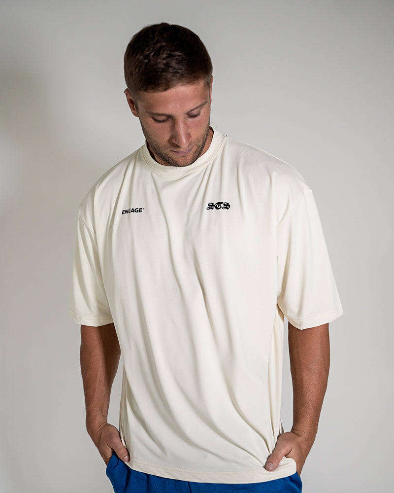 Set The Standard &#39;STS&#39; Oversized Training Tee (Off-White)