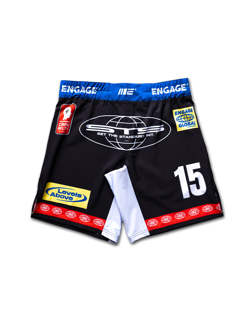 Racer (Black) MMA Grappling Shorts