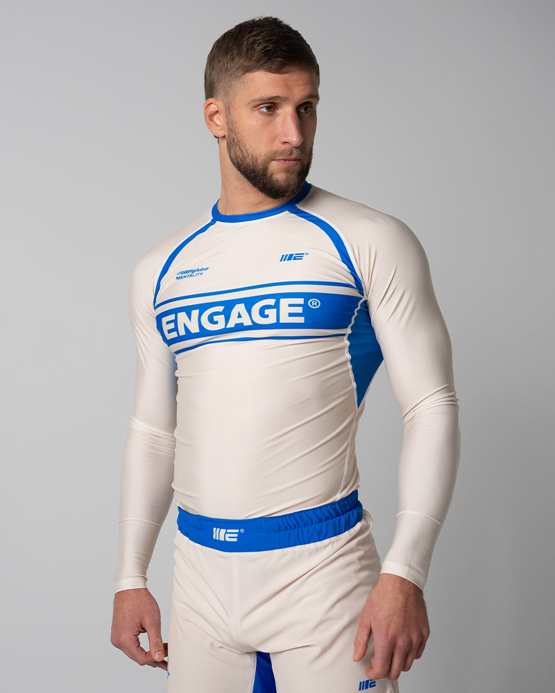 Invictus (Ivory Blue) Long Sleeve Rash Guard