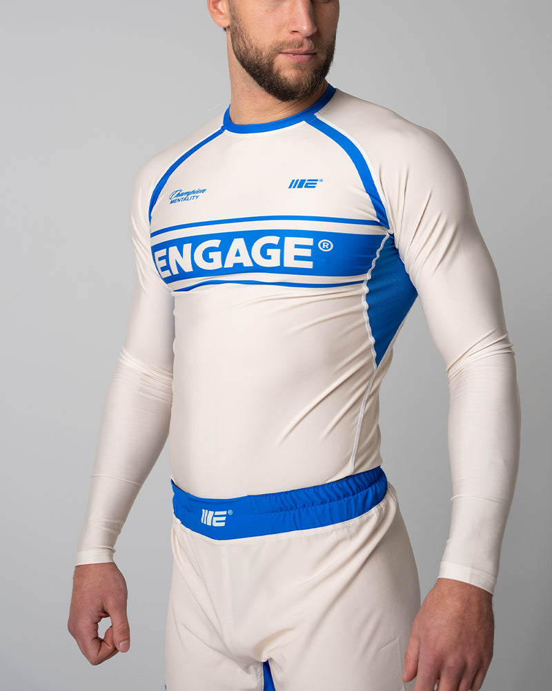 Invictus (Ivory Blue) Long Sleeve Rash Guard