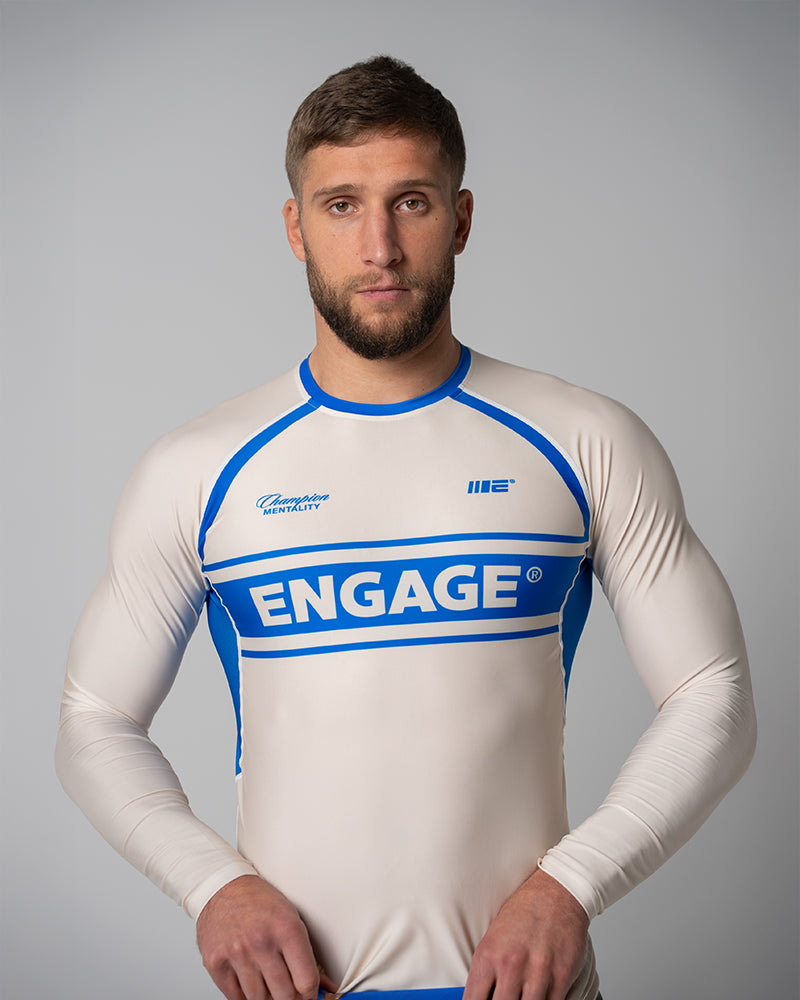Invictus (Ivory Blue) Long Sleeve Rash Guard