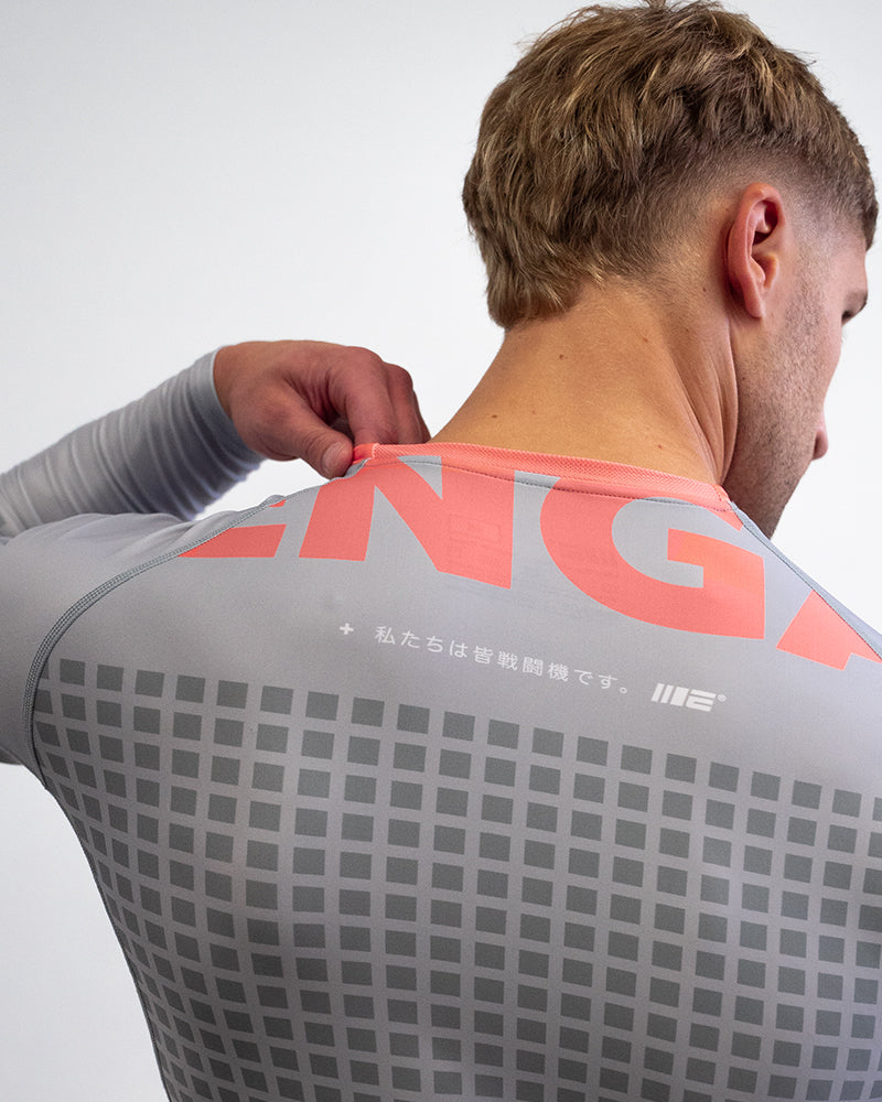 Grid Tech (Grey) Long Sleeve Rash Guard