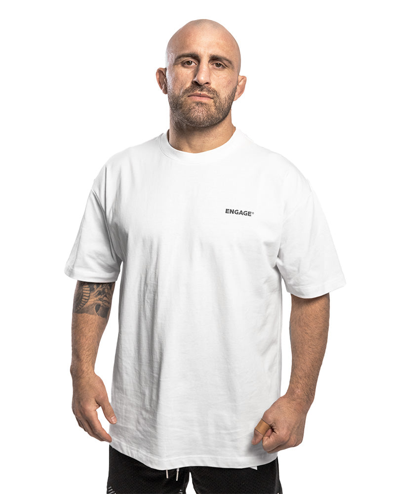 Engage Classic Wordmark Oversized T-Shirt (White)