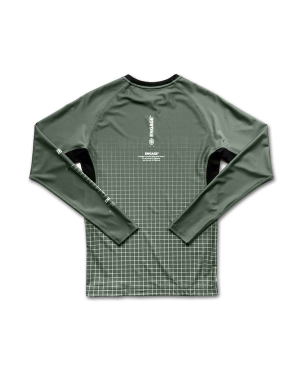 Olive Graph Long Sleeve Rash Guard - Engage® NZ