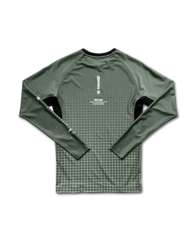 Olive Graph Long Sleeve Rash Guard