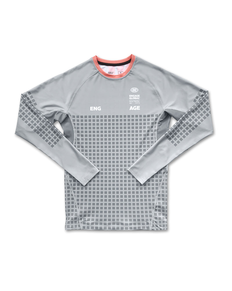 Grid Tech (Grey) Long Sleeve Rash Guard