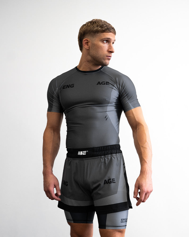 Engage Iron Grey Short Sleeve Rash Guard