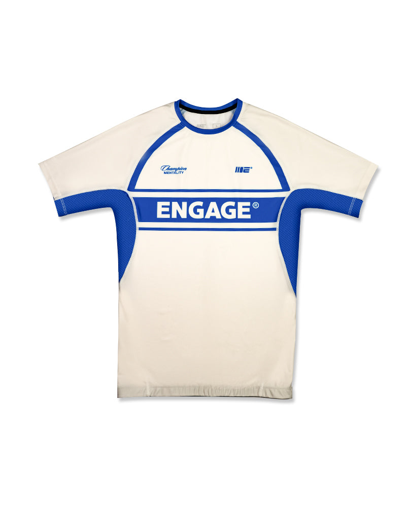 Invictus (Ivory Blue) Short Sleeve Rash Guard