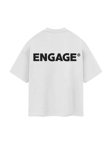 Engage Classic Wordmark Oversized T-Shirt (White)