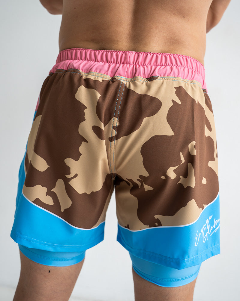 Miami Camo 2-in-1 Hybrid Shorts