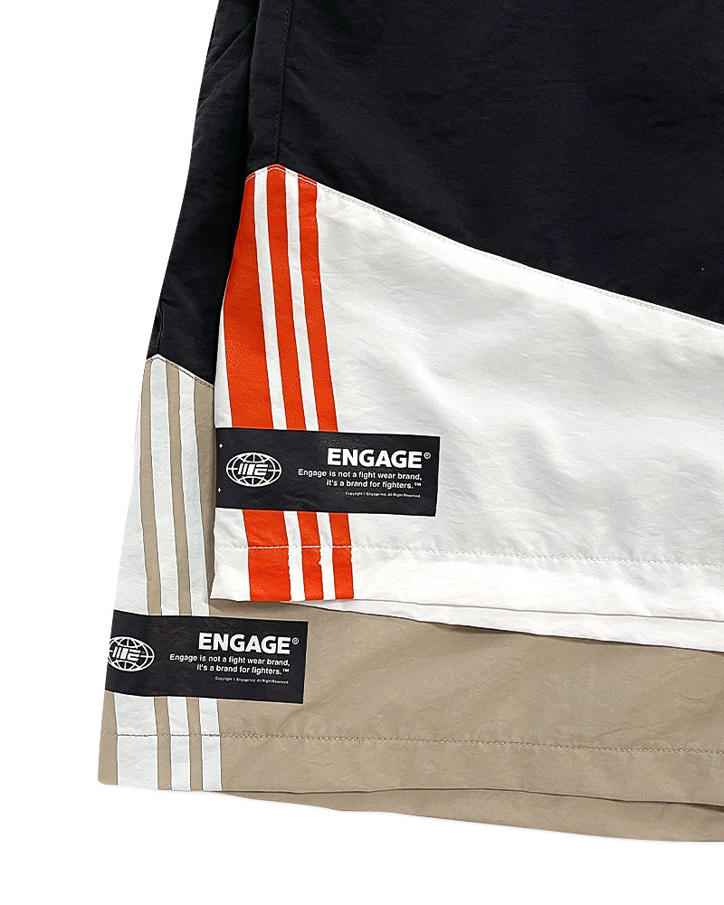 Engage Casual Block Shorts (Black/White)