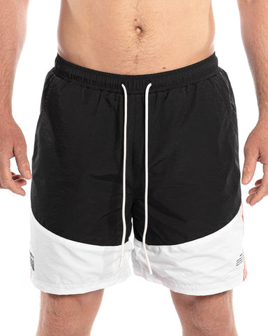 Engage Casual Block Shorts (Black/White)