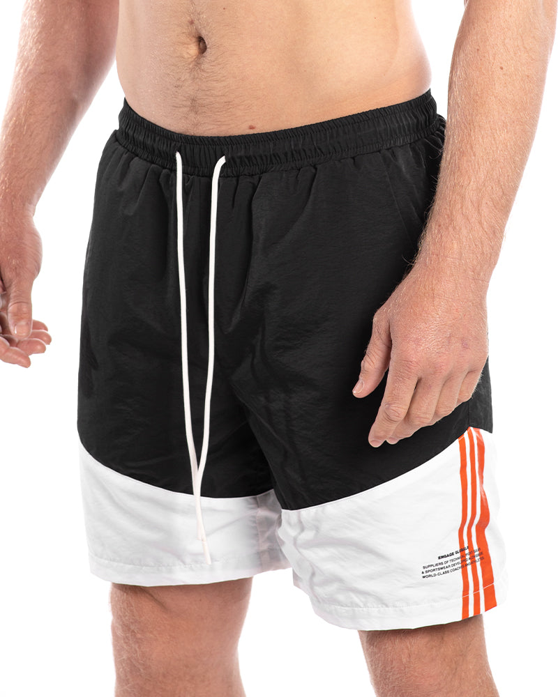 Engage Casual Block Shorts (Black/White)