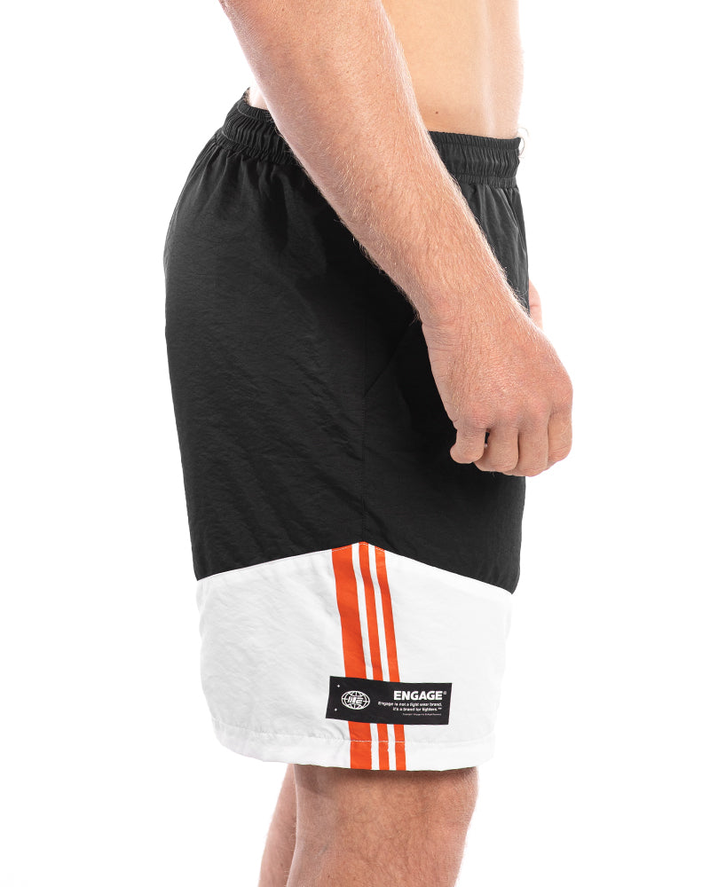 Engage Casual Block Shorts (Black/White)