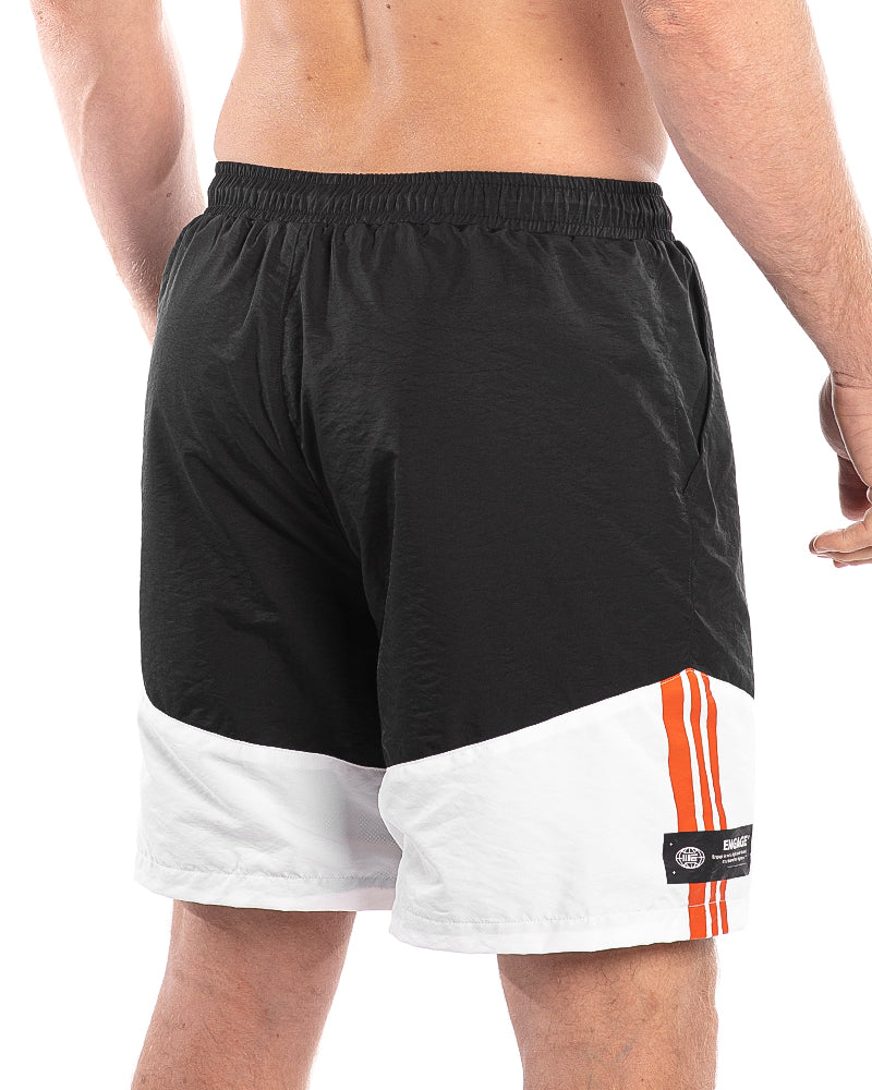 Engage Casual Block Shorts (Black/White)