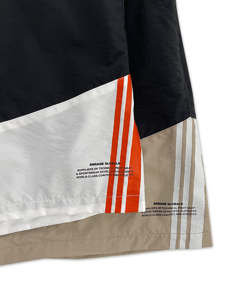 Engage Casual Block Shorts (Black/White)