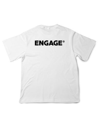 Engage Classic Wordmark Oversized T-Shirt (White)