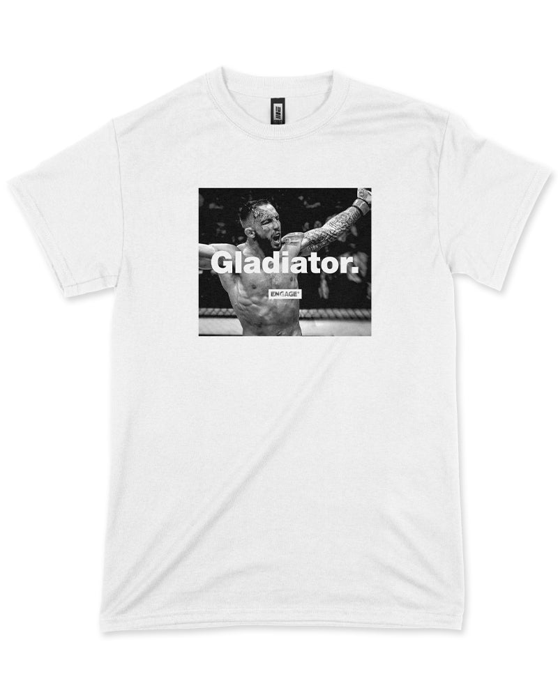 Gladiator (Brad Riddell) Supporter Tee - White
