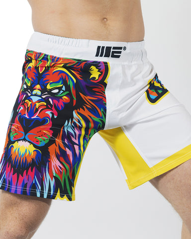Engage Higher Lion MMA Grappling Shorts White V3.0