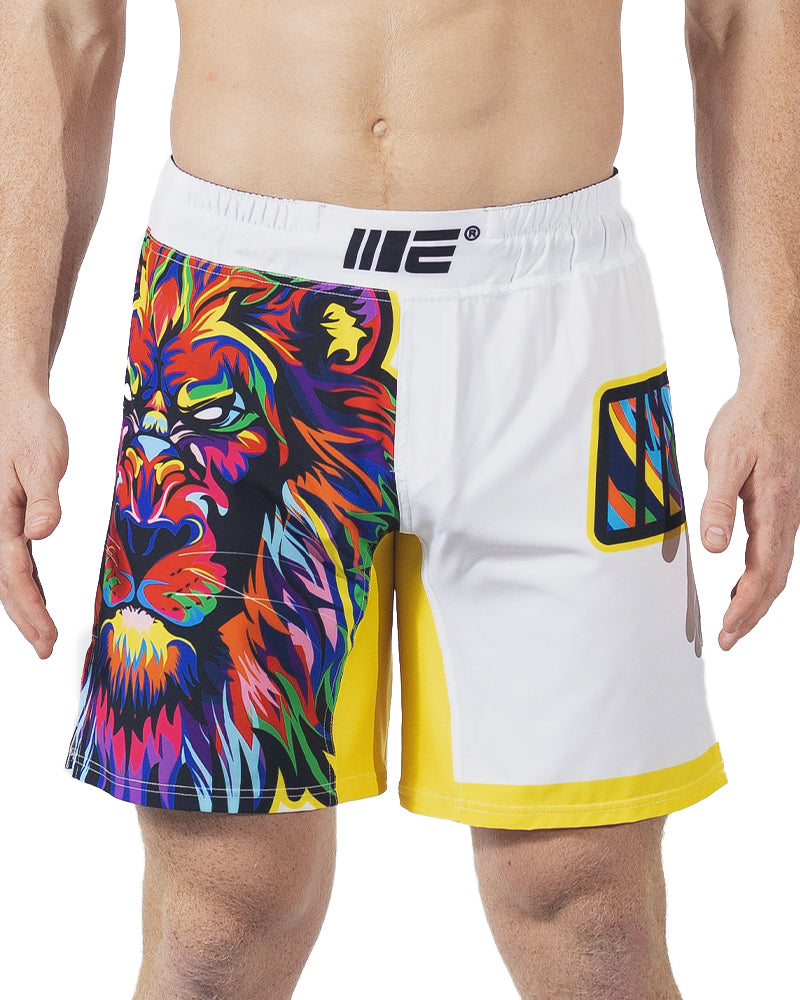 Engage Higher Lion MMA Grappling Shorts White V3.0