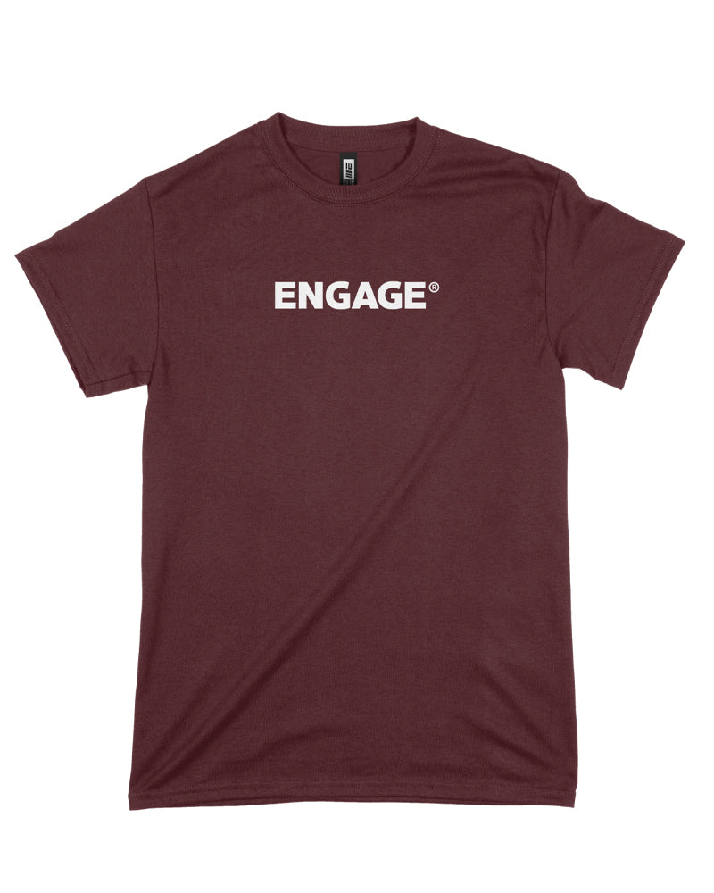 Engage Wordmark T-Shirt (Burgundy)