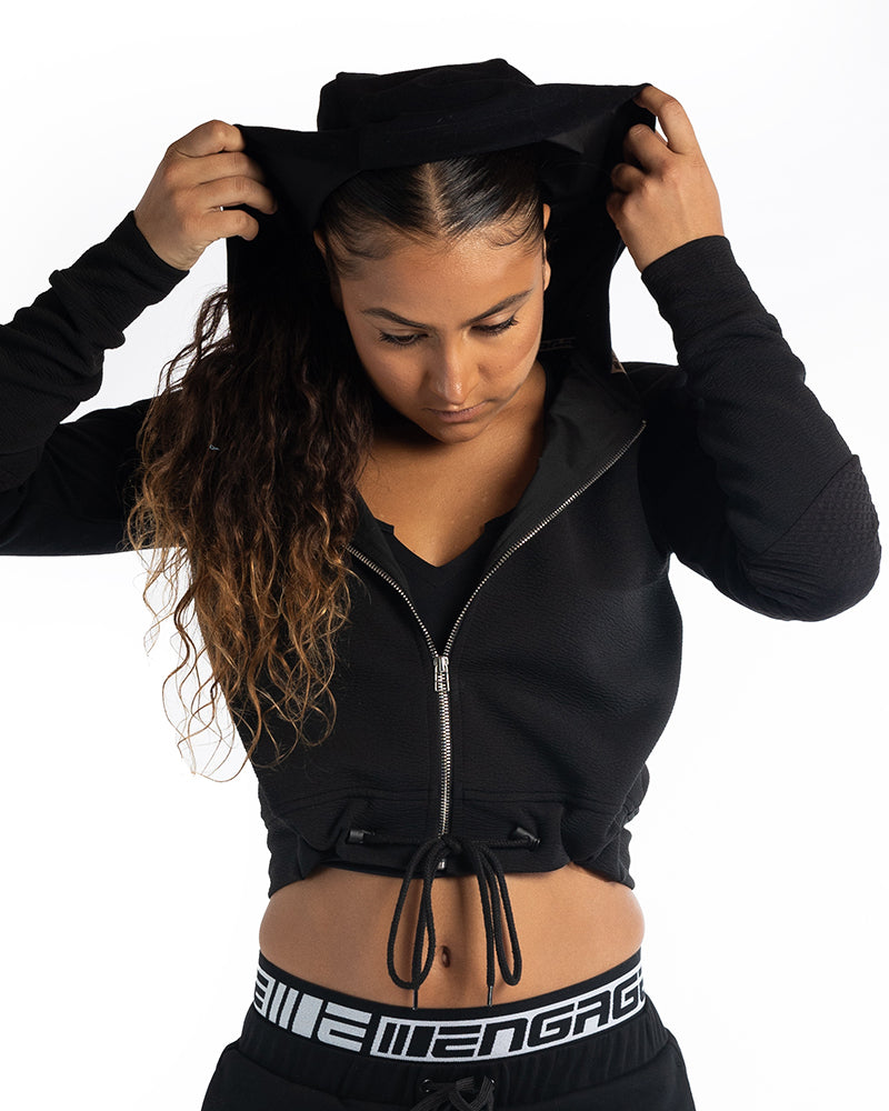 Engage Women&#39;s Zip Up Cropped Hoodie